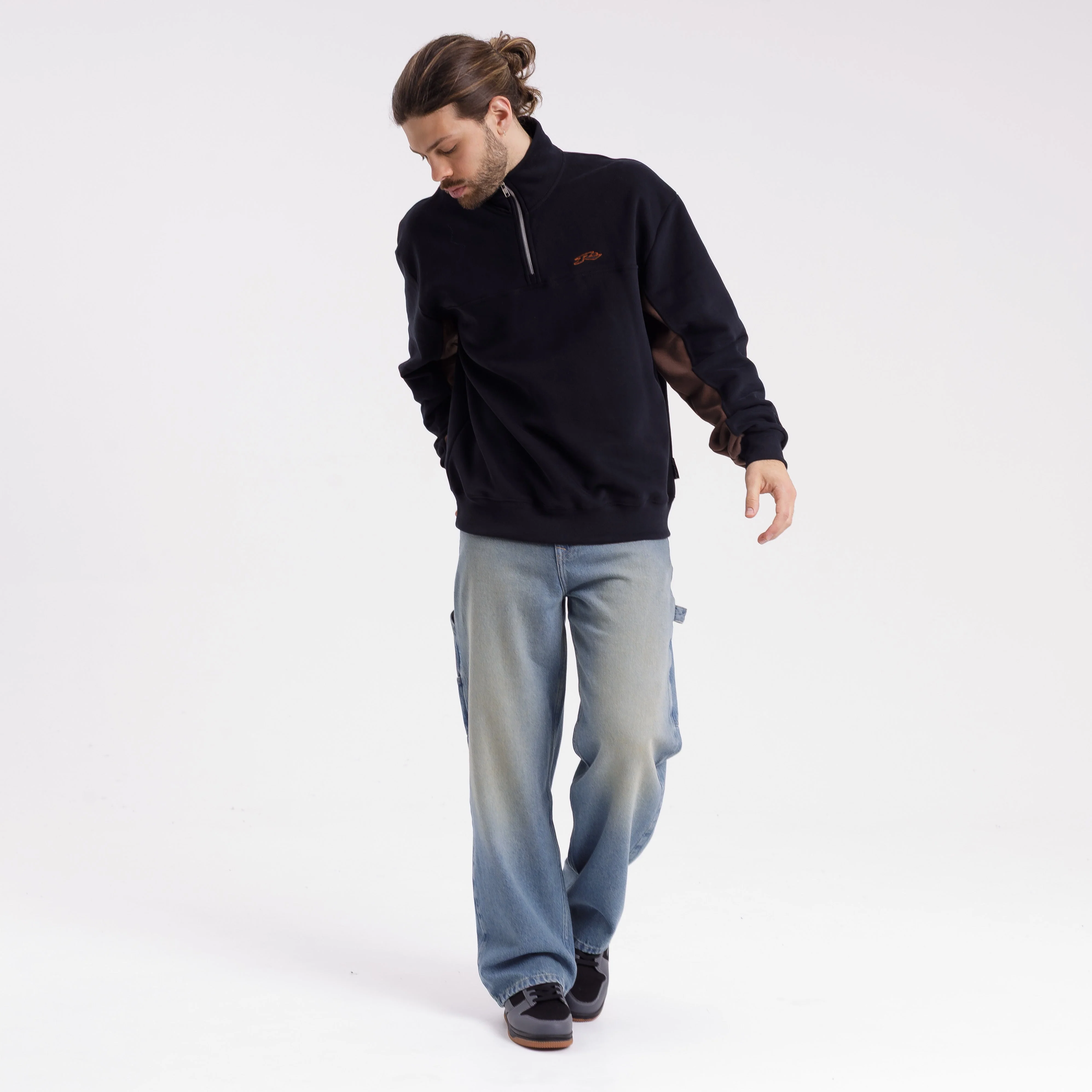 Buzo Rusty Baluba 1/4 Zip Crew Black - Image 5