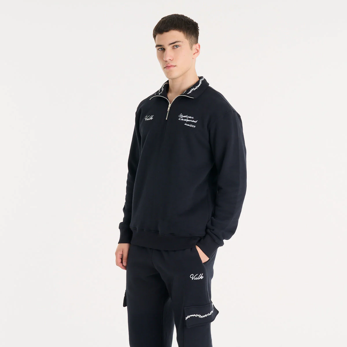 Buzo Vulk Felix Half Zip Black - Image 4