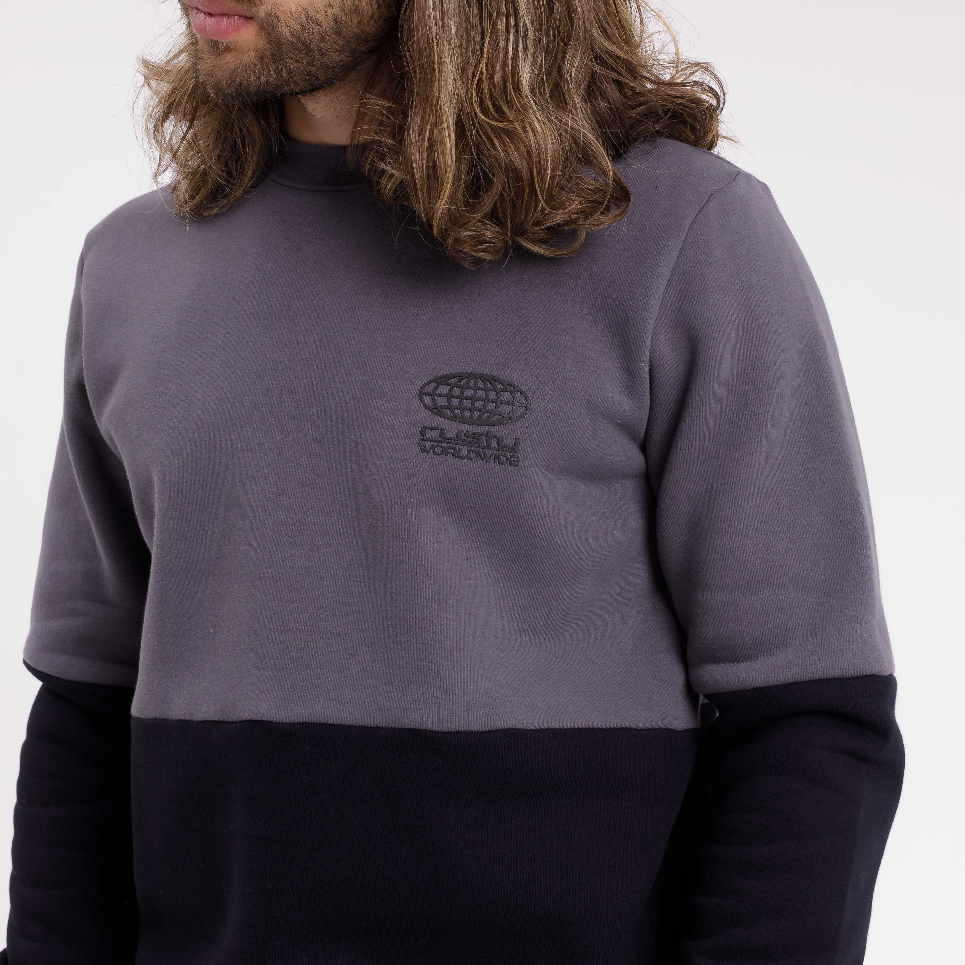 Buzo Rusty Halfieng Crew Black/Grey - Image 3