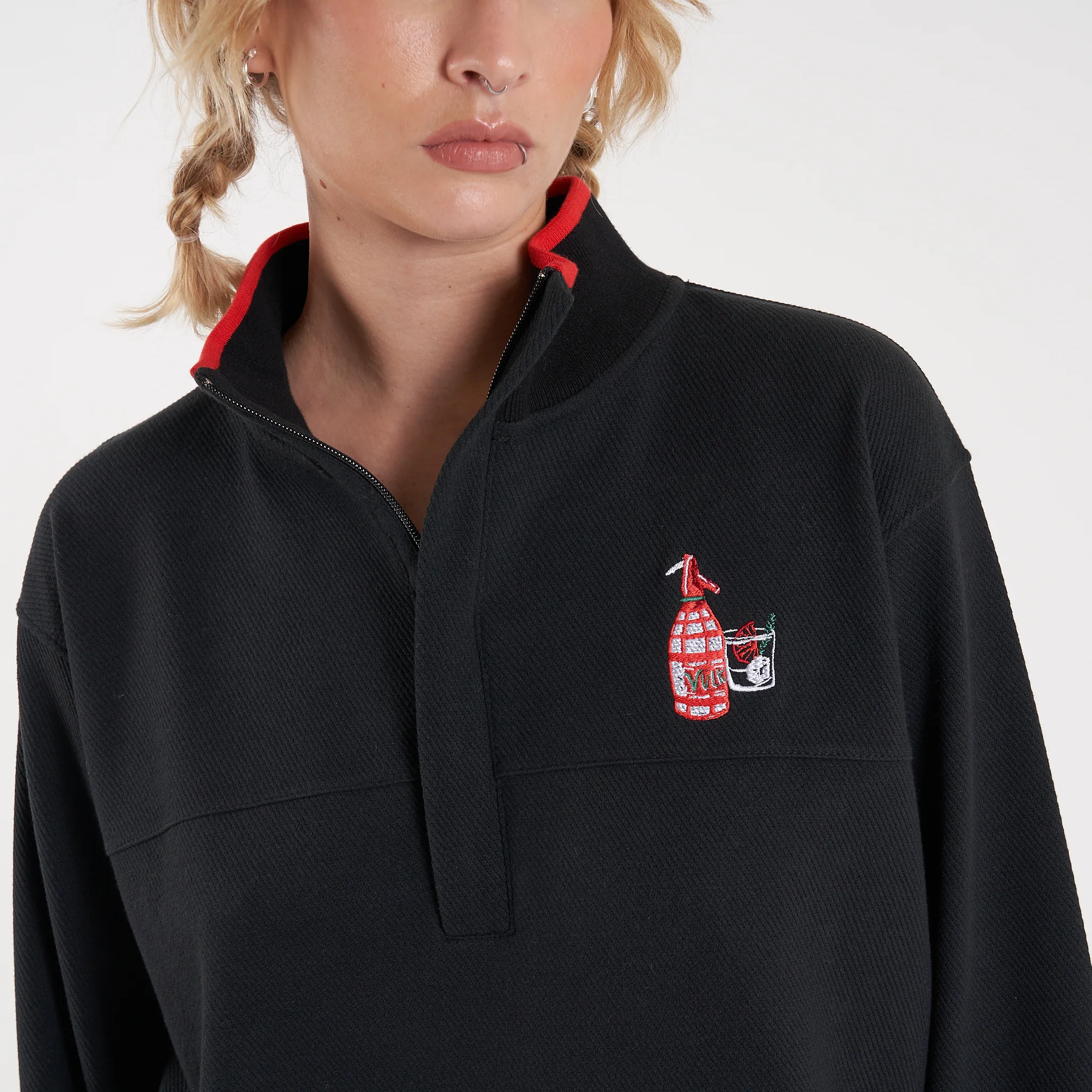 Buzo Vulk Vacation Half Zip Black - Image 3