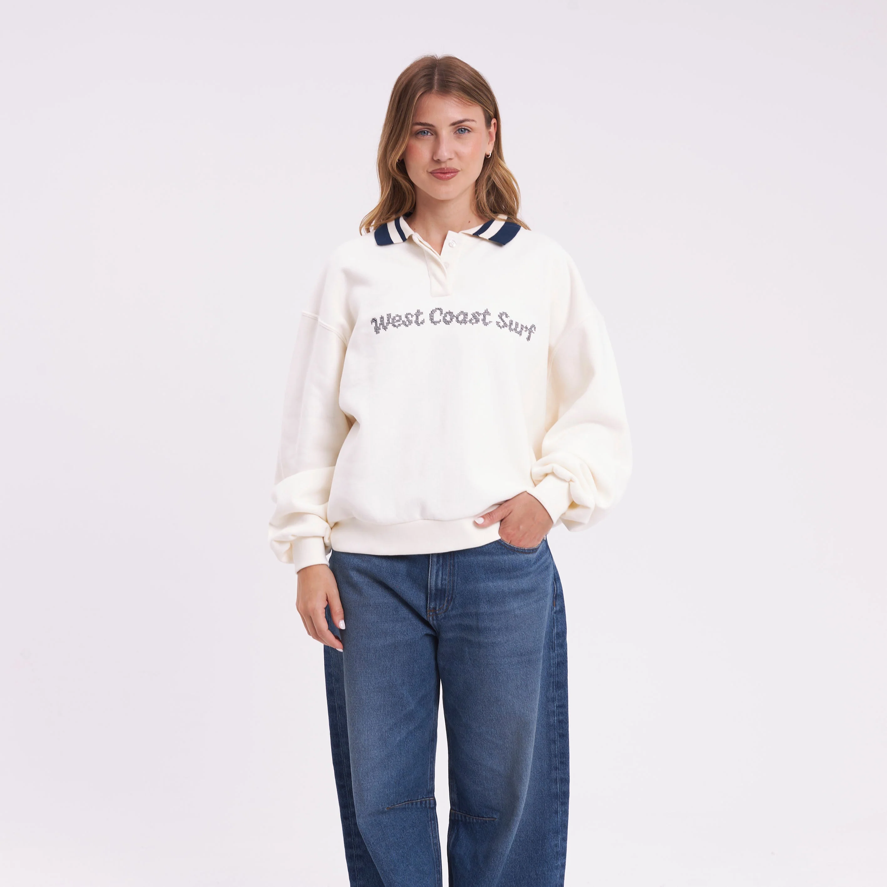 Buzo Rusty Wonderwall Polo Crew Ld Egret - Image 2