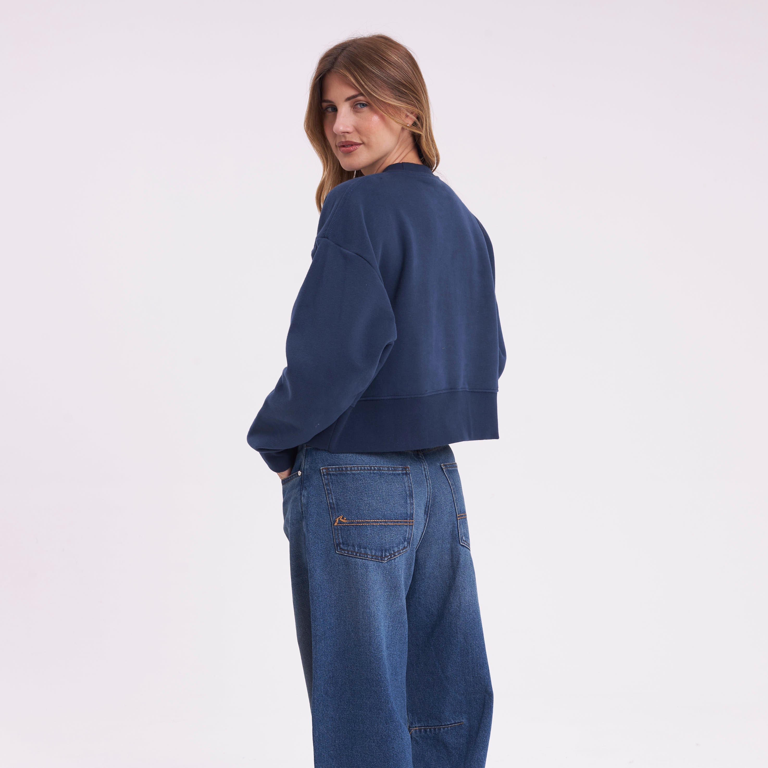 Buzo Rusty Le Mans Relaxed Crew Ld Navy - Image 4