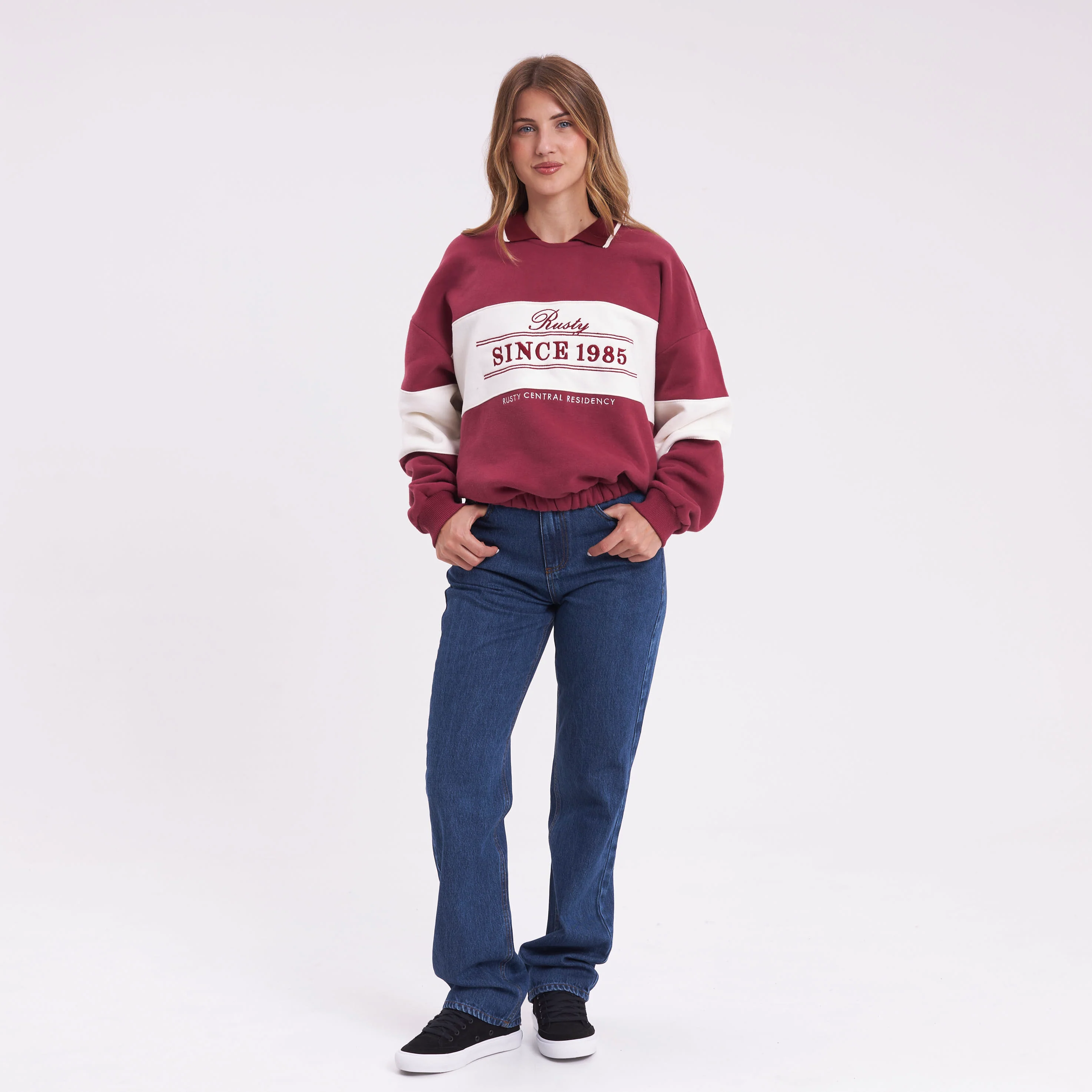 Buzo Rusty White Lines Polo Crew Ld Rhubarb - Image 4