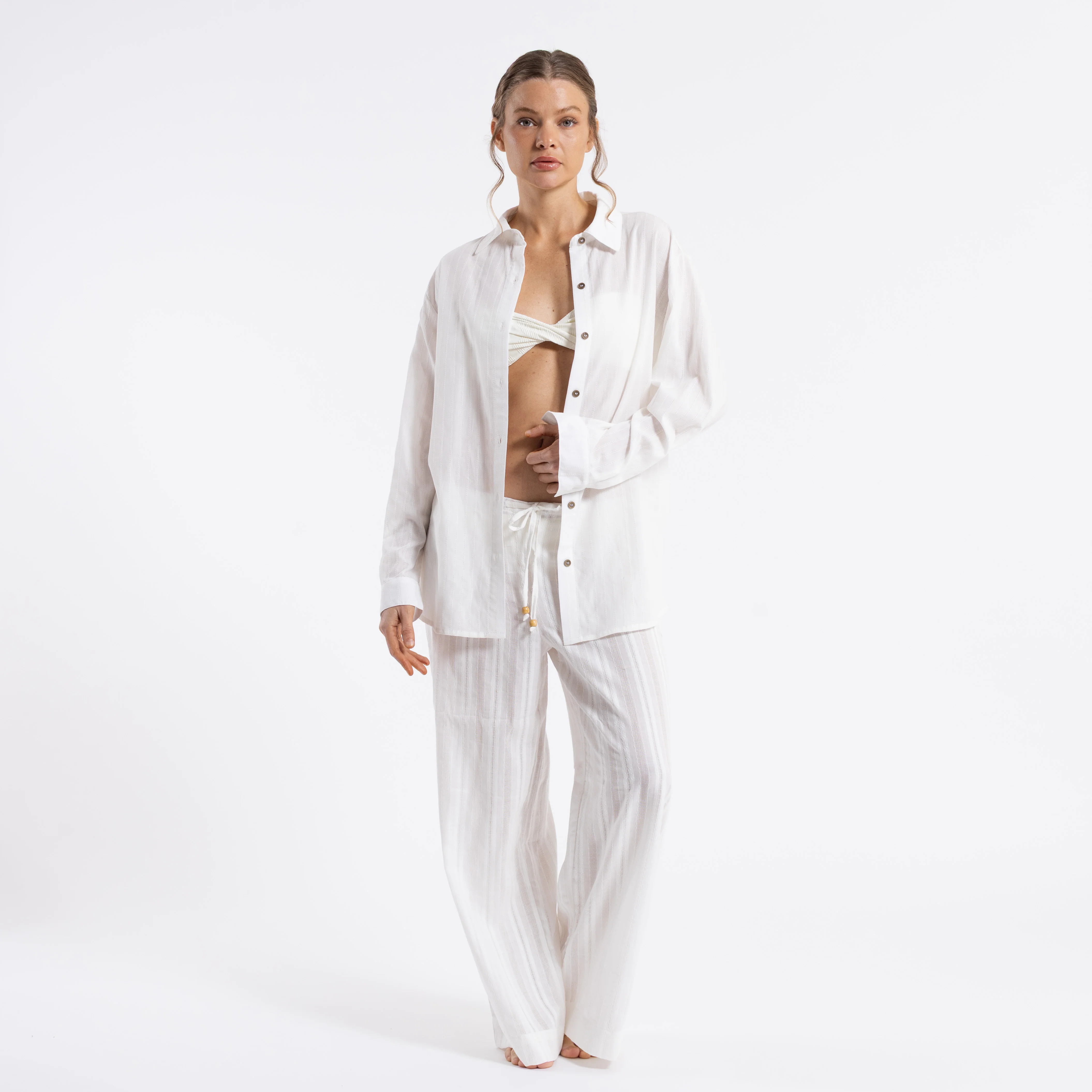 Camisa Mc Rusty Cici Sheer Overshirt Ld Off White - Image 2