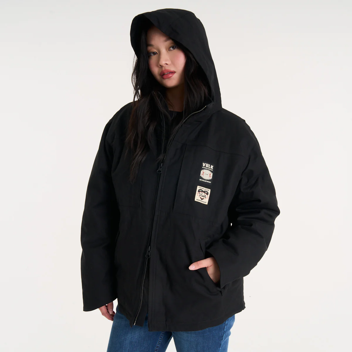 Campera Abrigo Vulk Garage Jacket Black - Image 6
