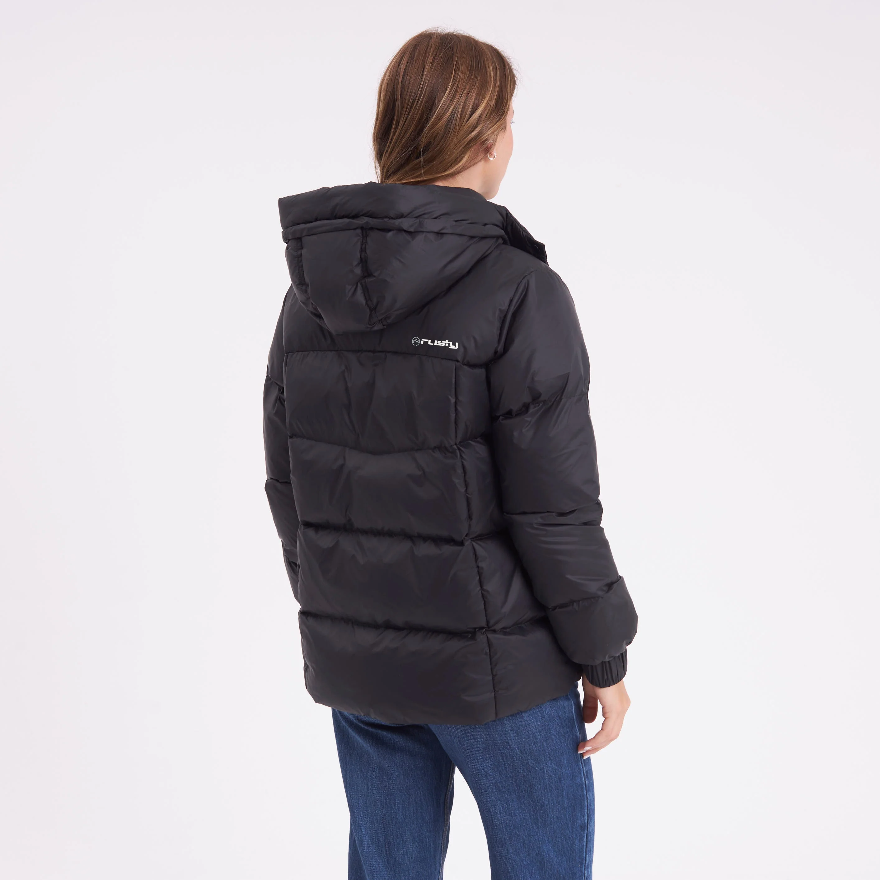 Campera Abrigo Rusty Shallow Puffer Coat Ld Black - Image 10
