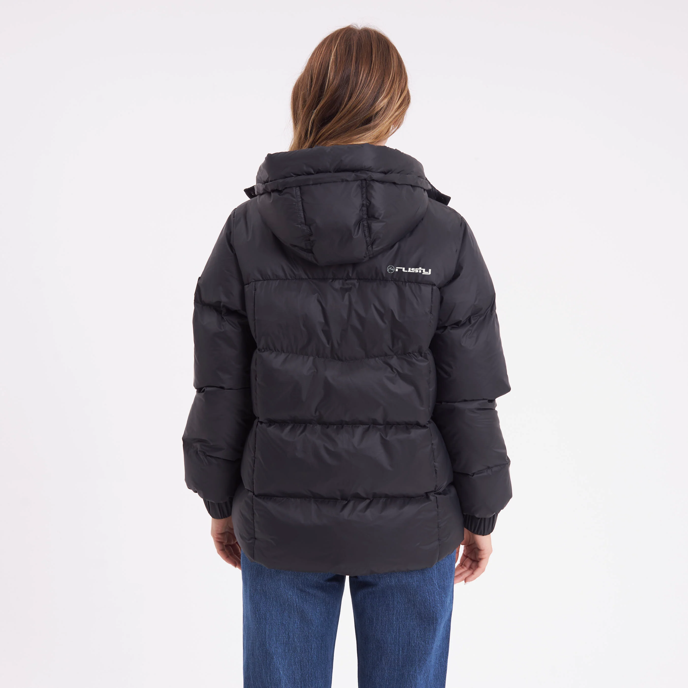 Campera Abrigo Rusty Shallow Puffer Coat Ld Black - Image 11