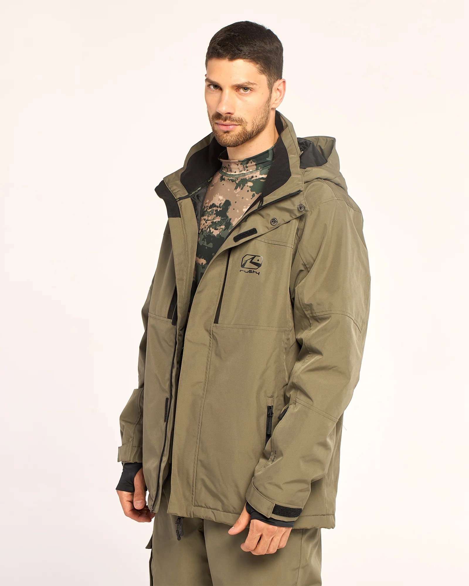 Campera Abrigo Snow Rusty Rabbit Mens Snow Jacket Army - Image 5