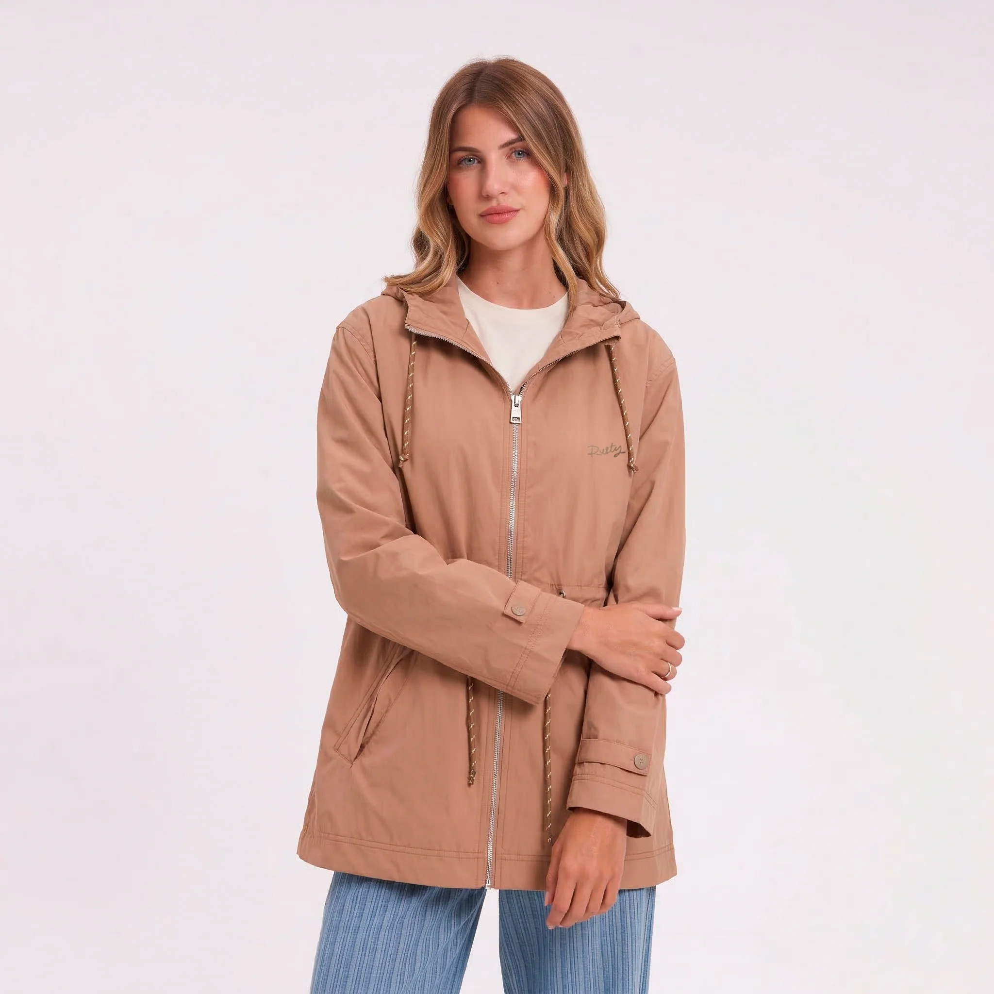 Campera Abrigo Rusty Obley Jacket Ld Taupe