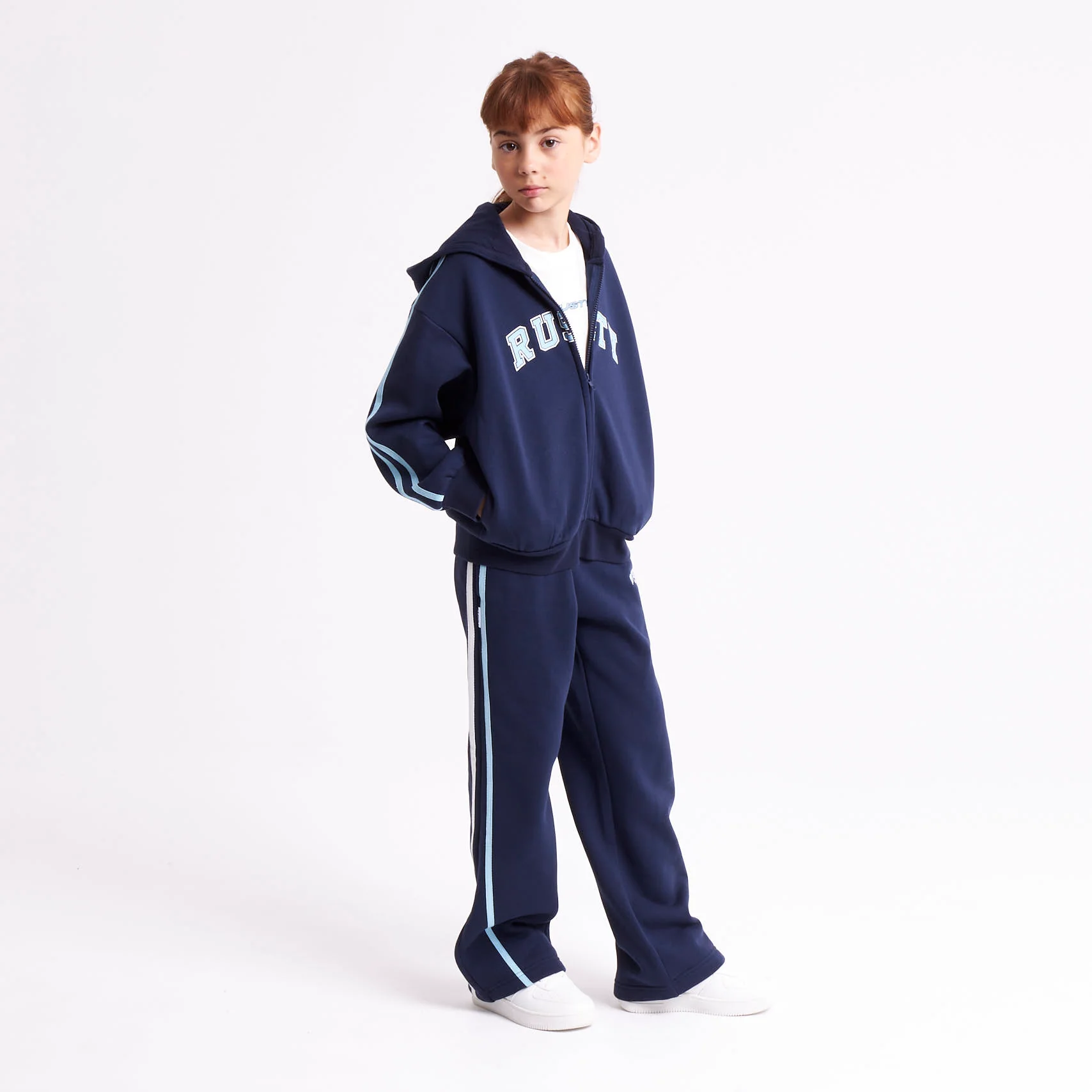 Campera Canguro Rusty Girls Team Varsity Zip Through Hood Navy - Image 7