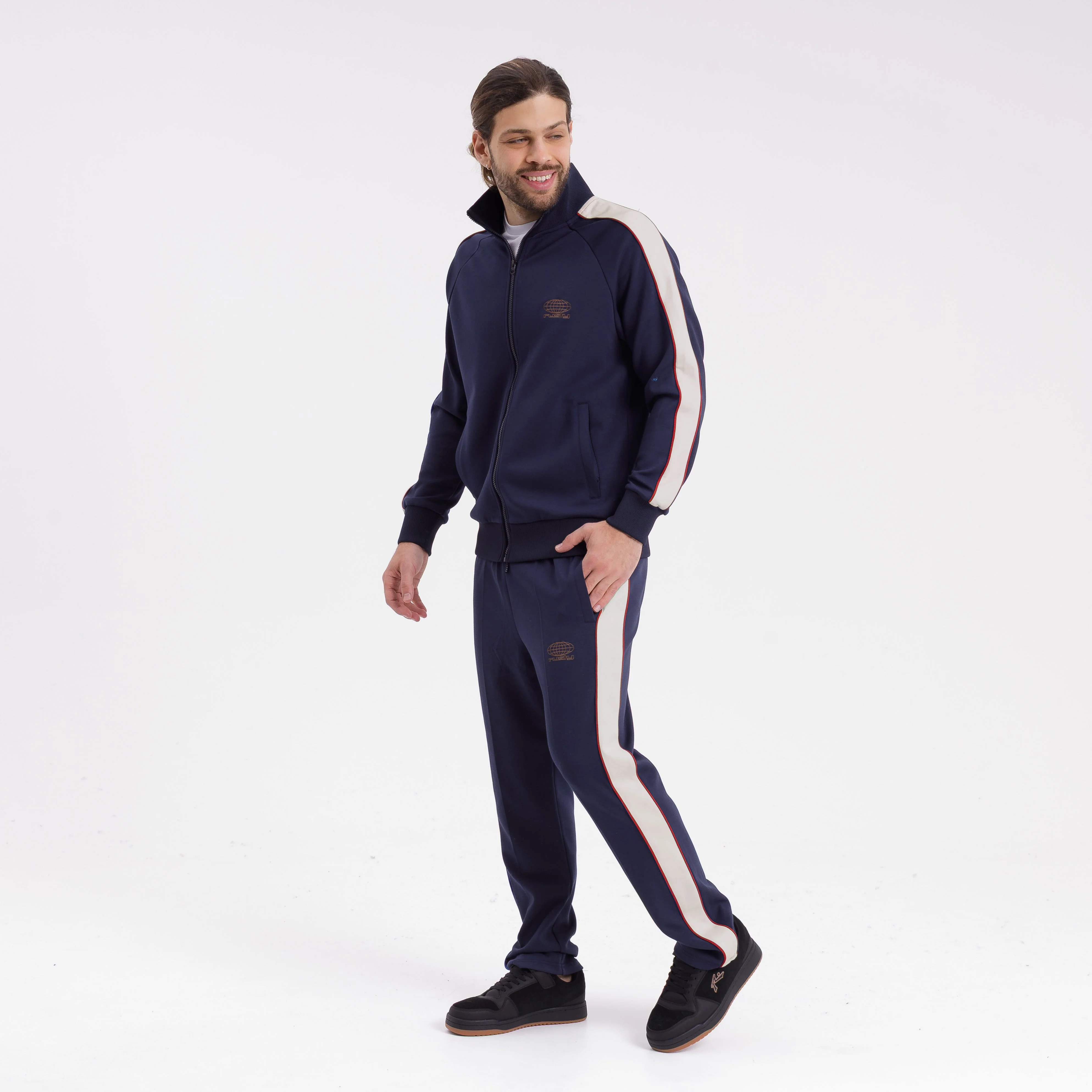 Campera Canguro Rusty Lykke Zip Hood Navy - Image 5