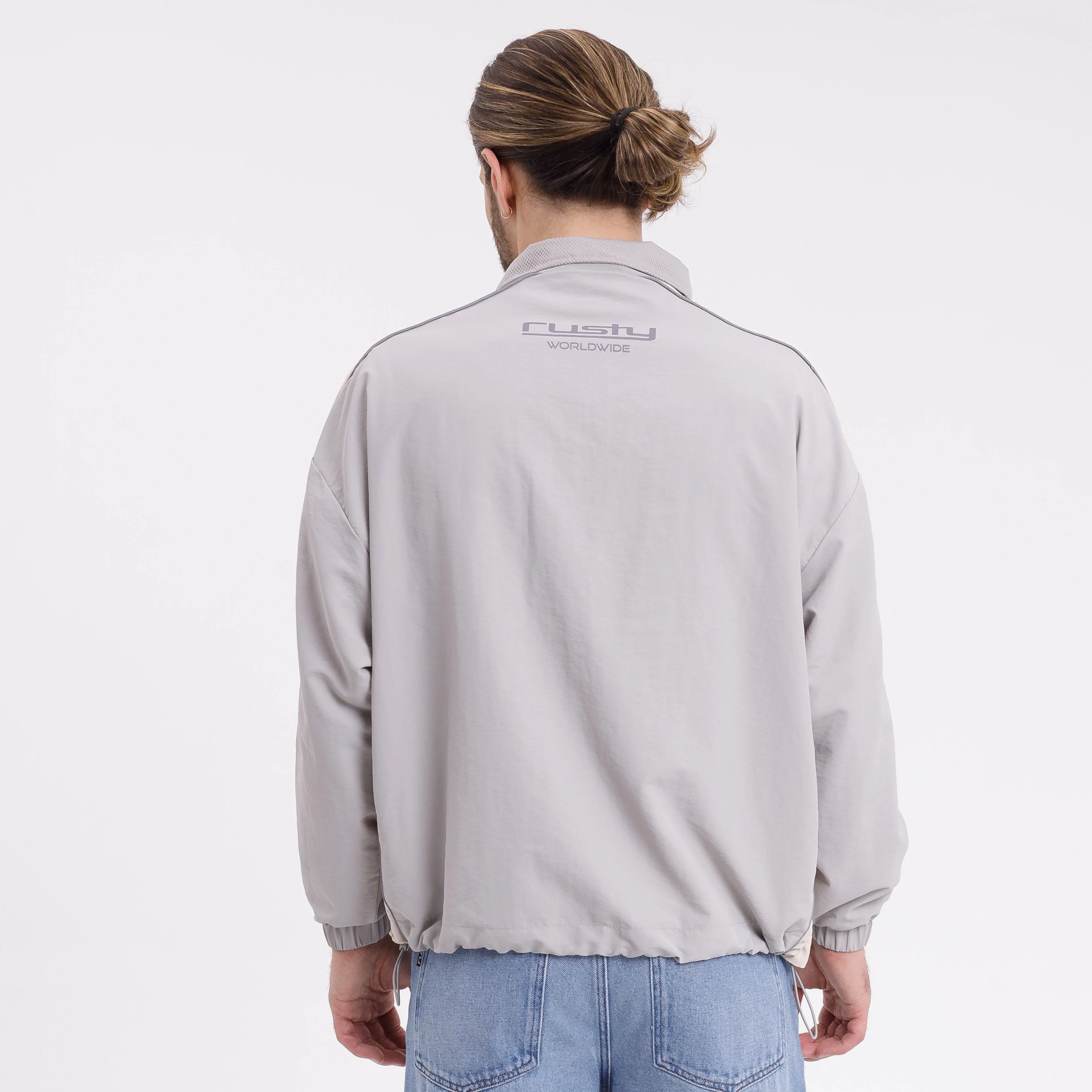 Campera Liviana Rusty Betheel 1/2 Zip Windbreaker Grey - Image 5