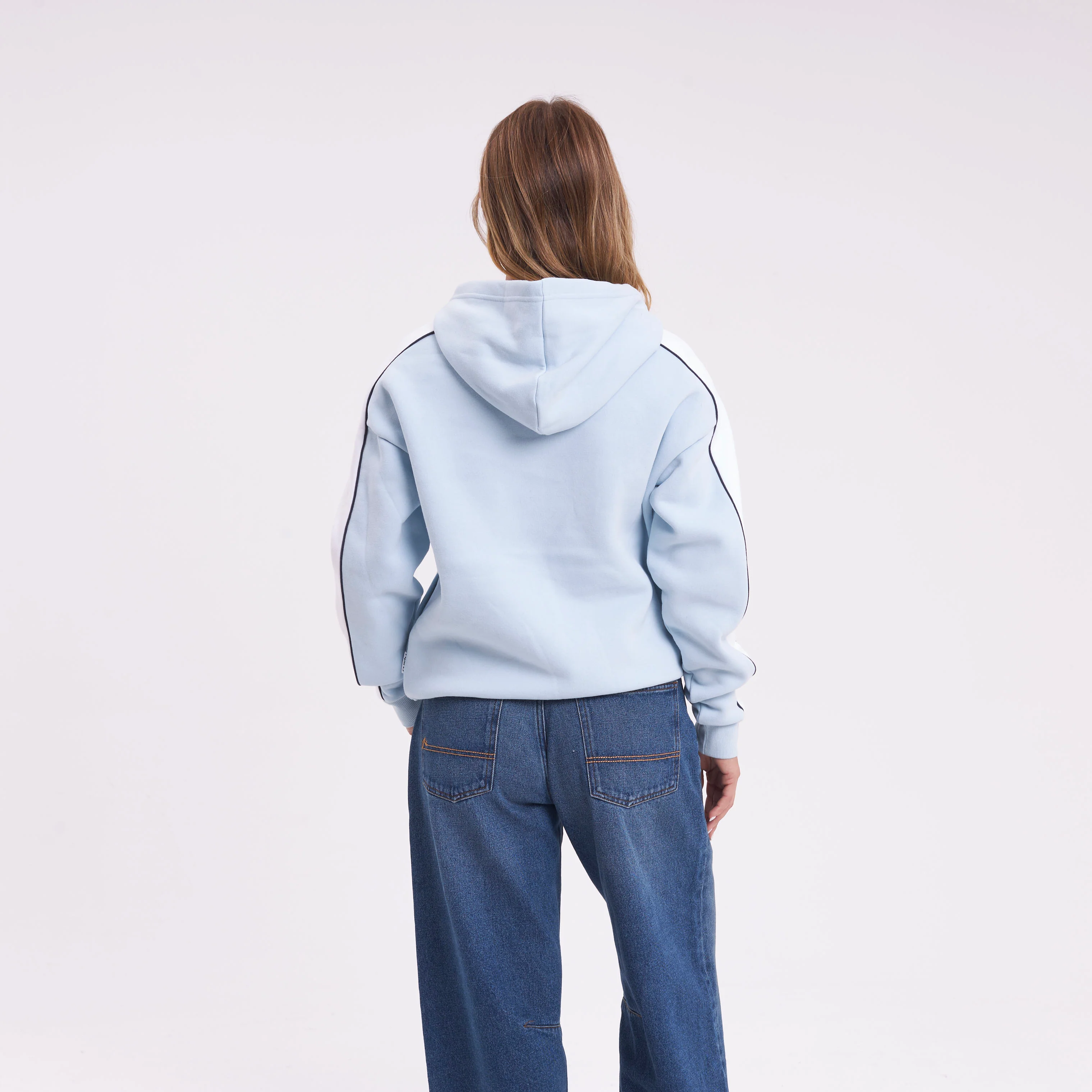 Canguro Rusty Hailstone Oversized Hooded Fleece Retro Blue - Image 9