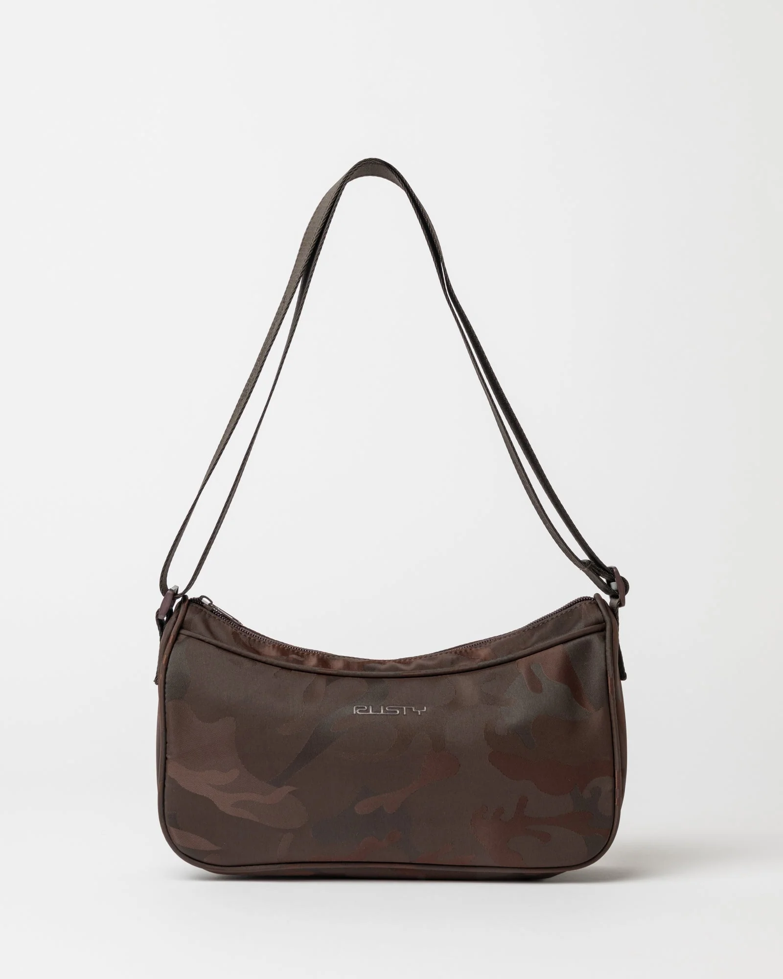 Cartera Rusty Stellar Nylon Camo Crossbody Bag Java