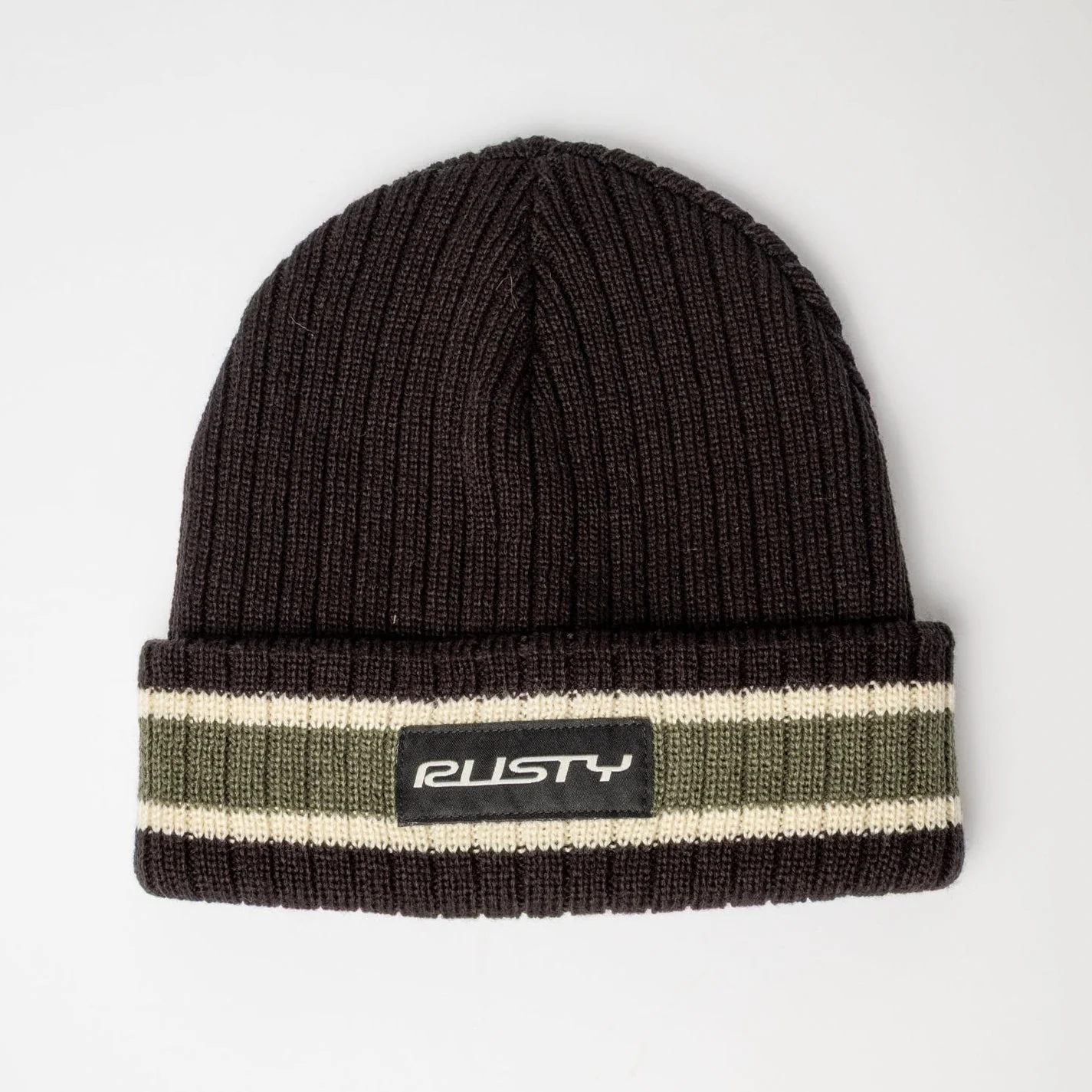 Gorro Lana Rusty Bones Reversible Beanie Black
