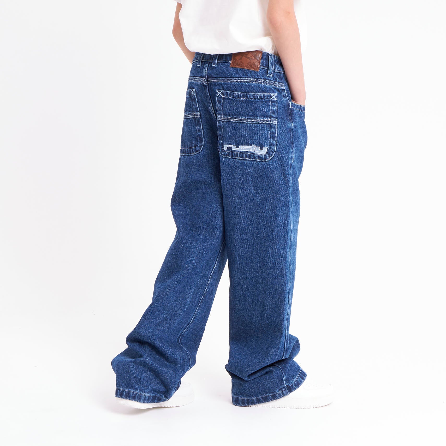 Jean Rusty Lizzy Mid Rise Jean Girls Deep Sea Blue - Image 3