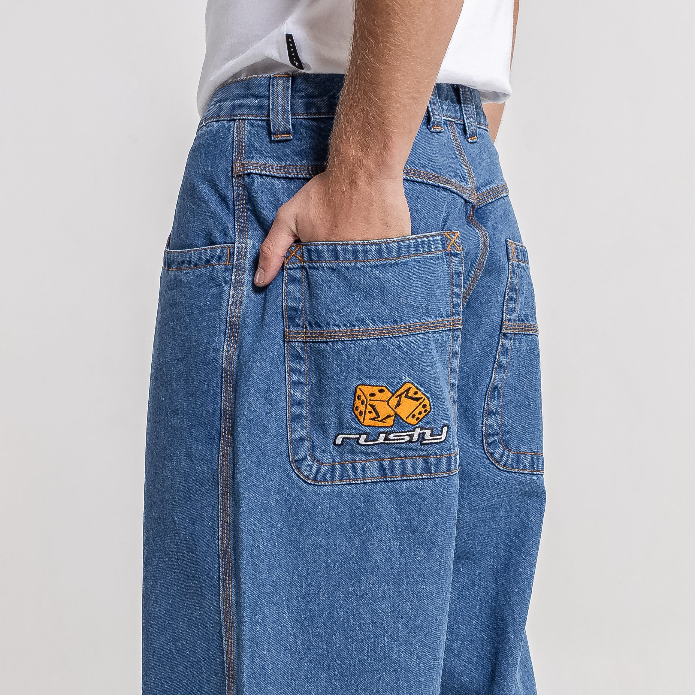 Jean Rusty Flip Daddy Ballin Jean* Middy Blue - Image 5