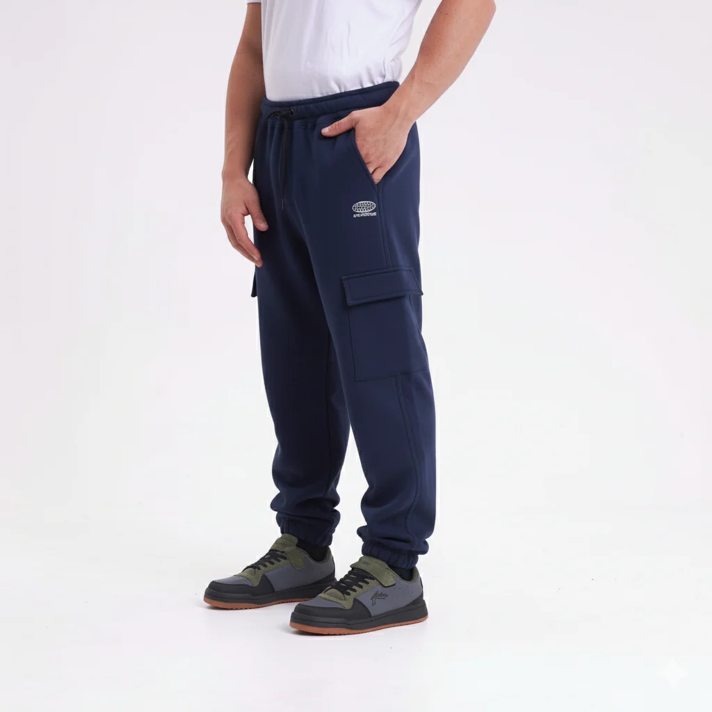 Jogging Rusty Trail Cargo Trackpant Jr Navy Blue - Image 3