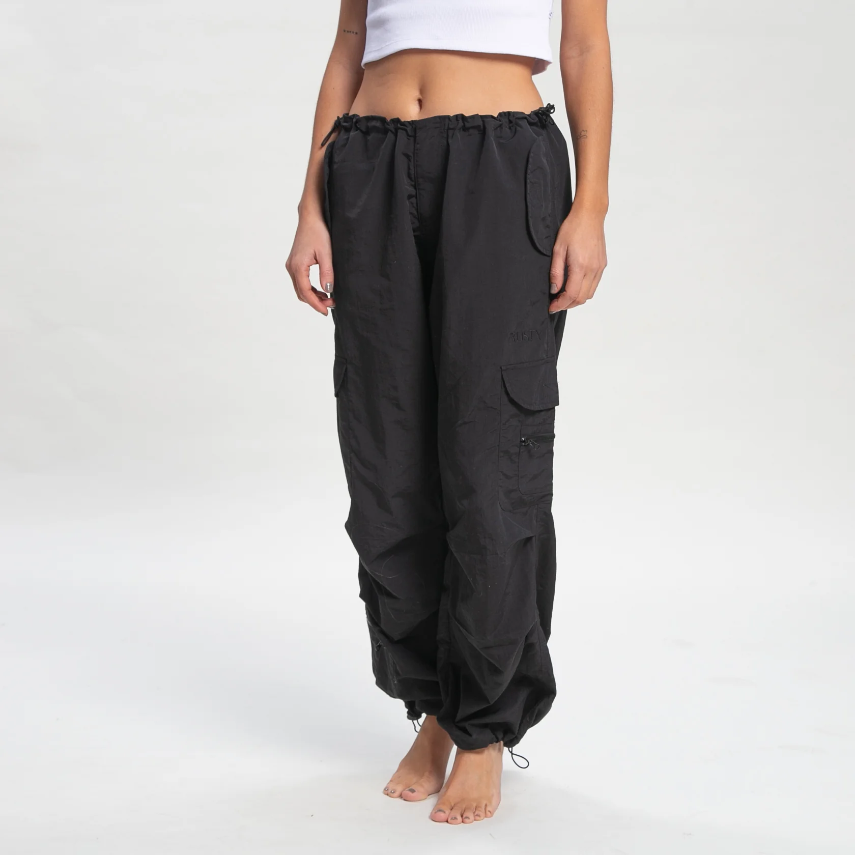 Pantalon Rusty Double Trouble Parachute Black - Image 6