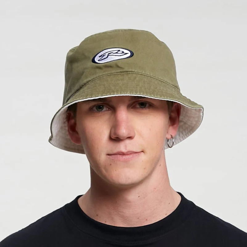 Piluso Rusty Side Stripe Reversible Bucket Hat Savanna - Image 3