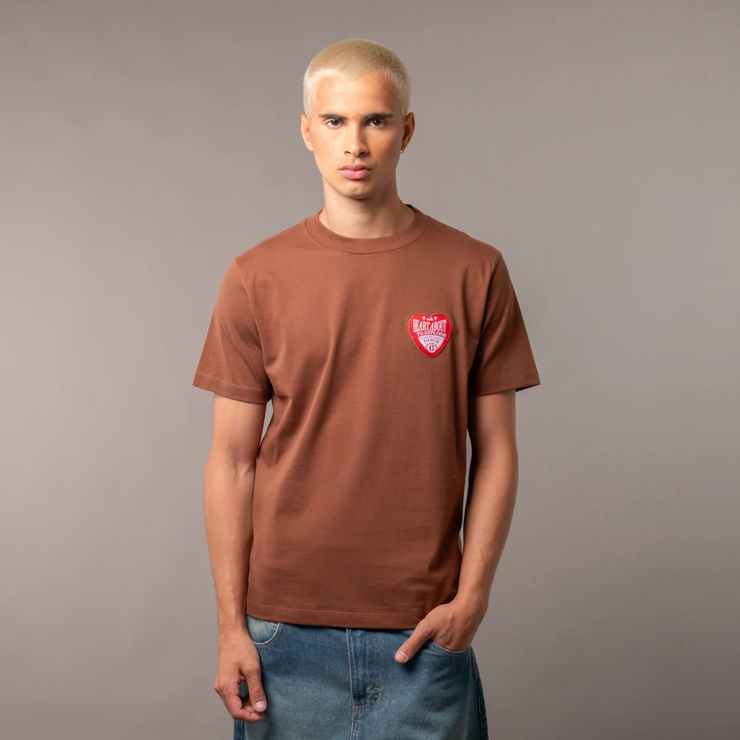 Remera Vulk Heart Brown