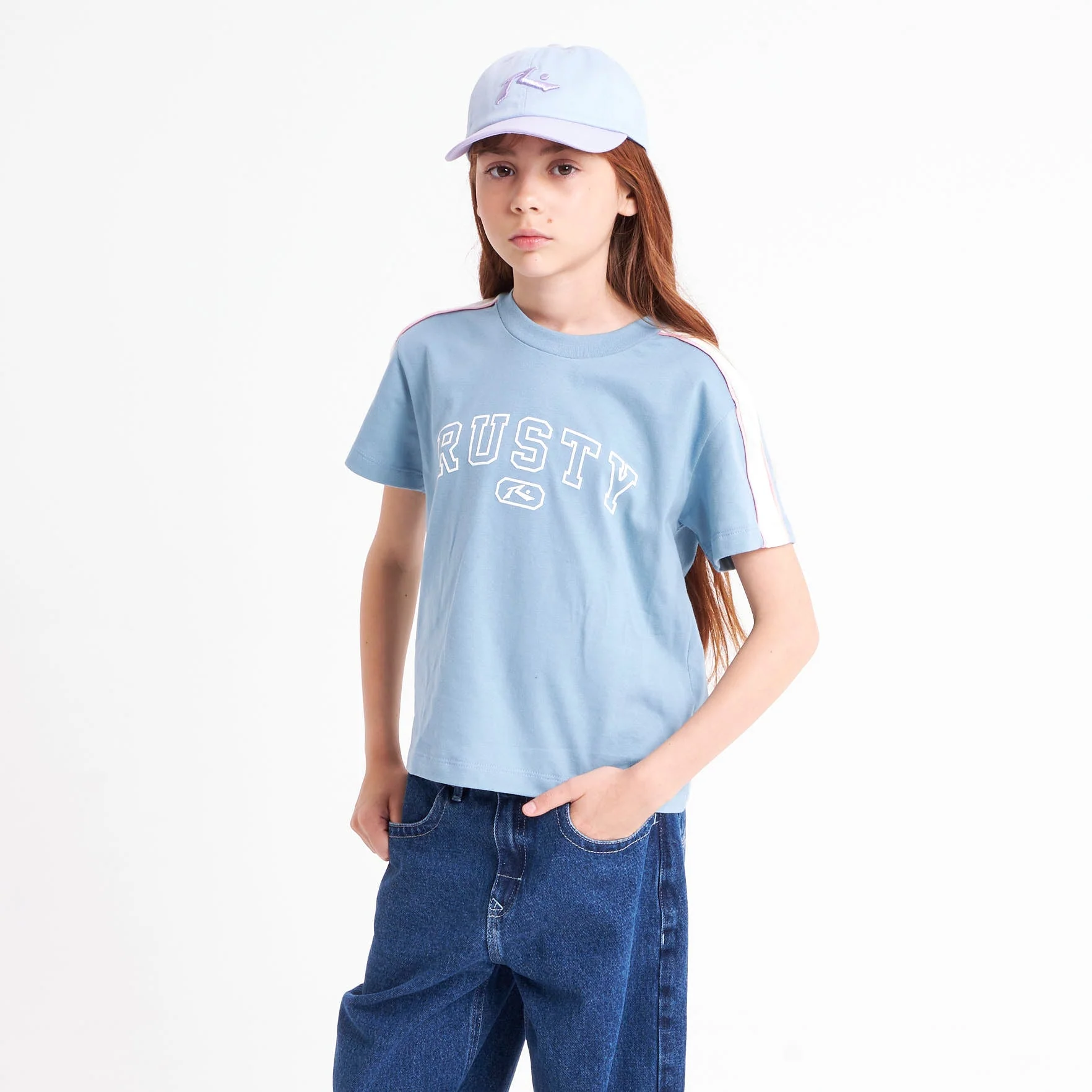 Remera Mc Rusty Girls Team Varsity Standard Tee Girls Glacier Lake - Image 3