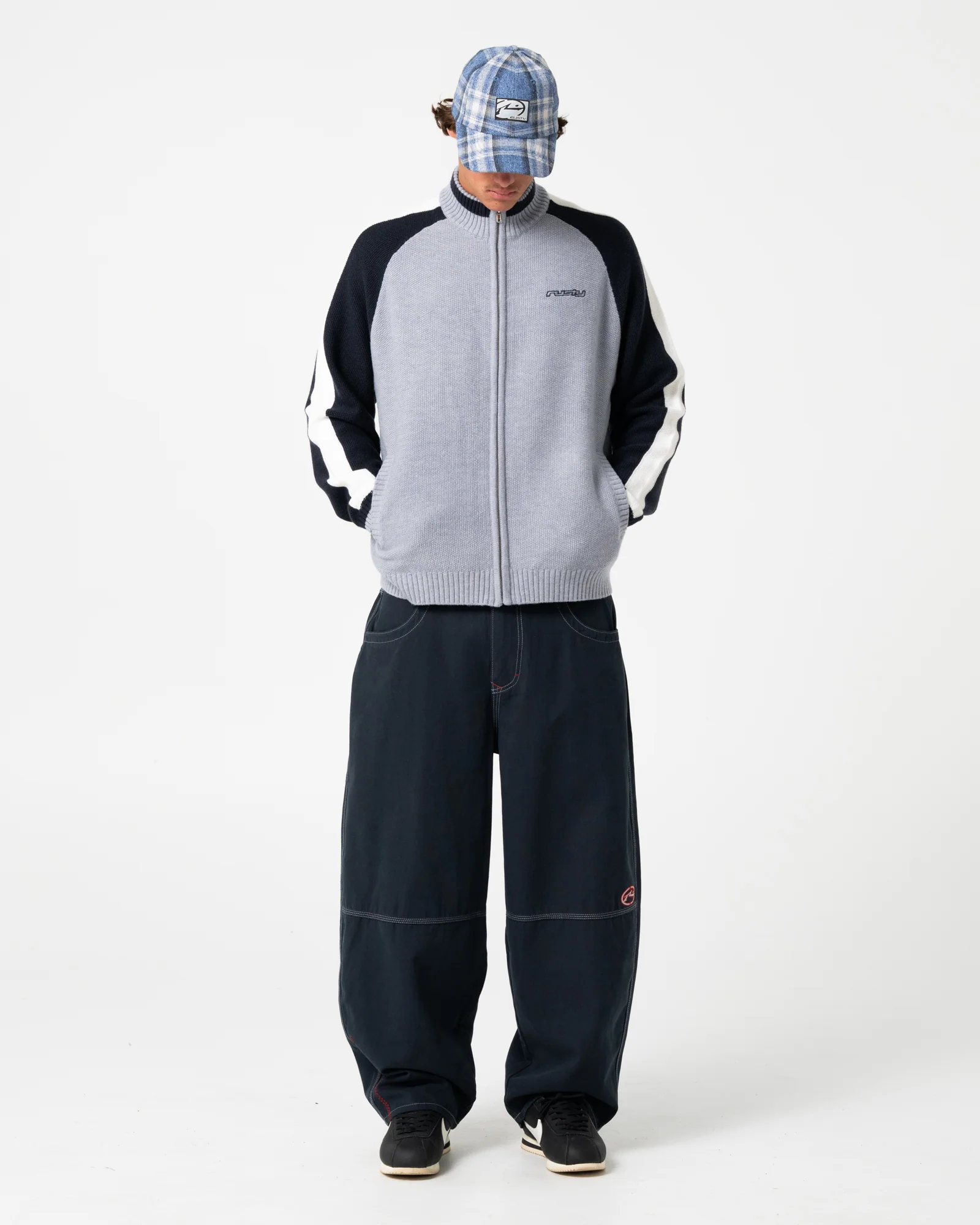Sweater Rusty Sparsity Knitted Bomber Grey Marle - Image 3