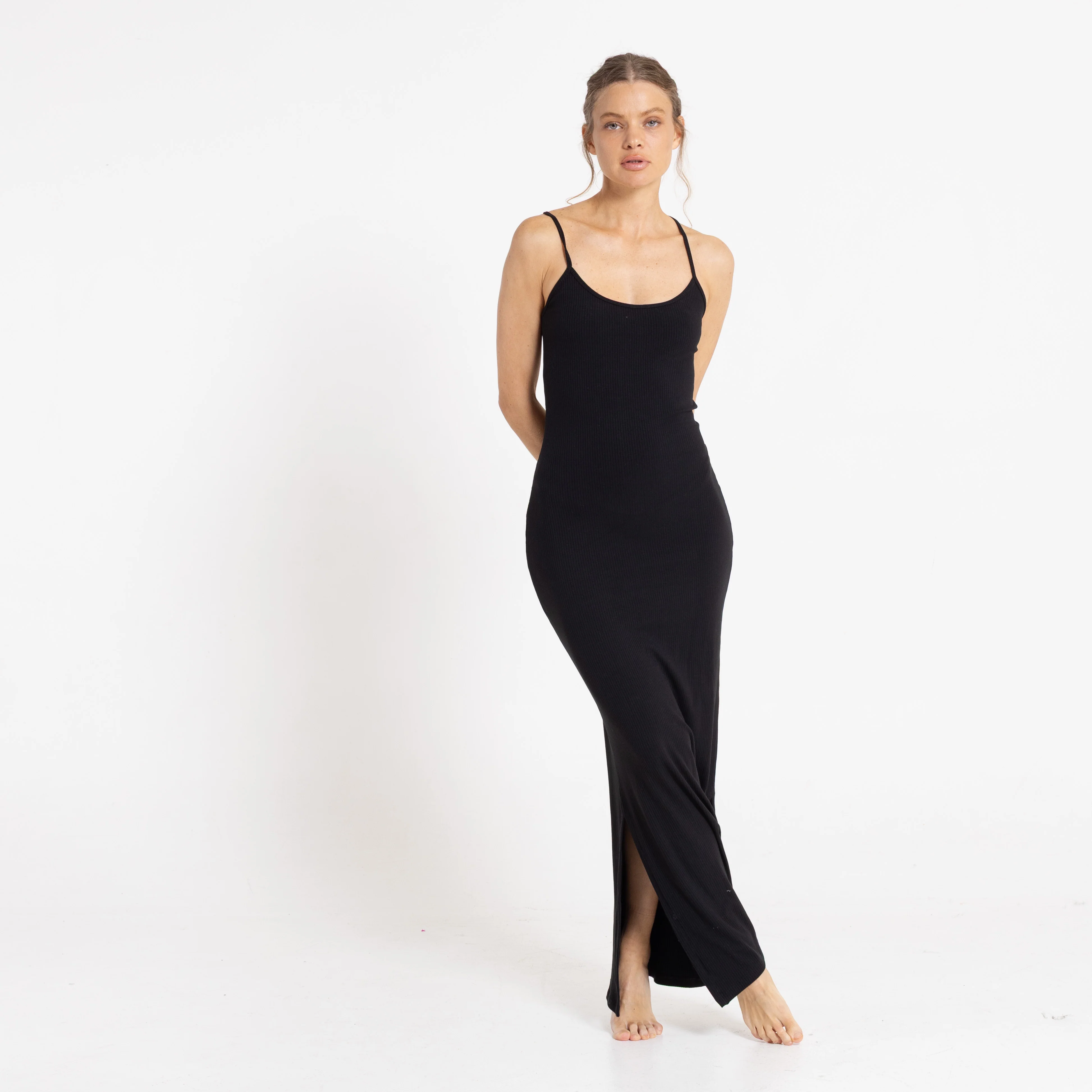 Vestido Rusty Nicky Slip Maxi Dress Ld Black - Image 3
